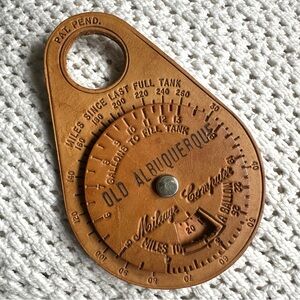 Vintage Brown Leather Mileage Calculator